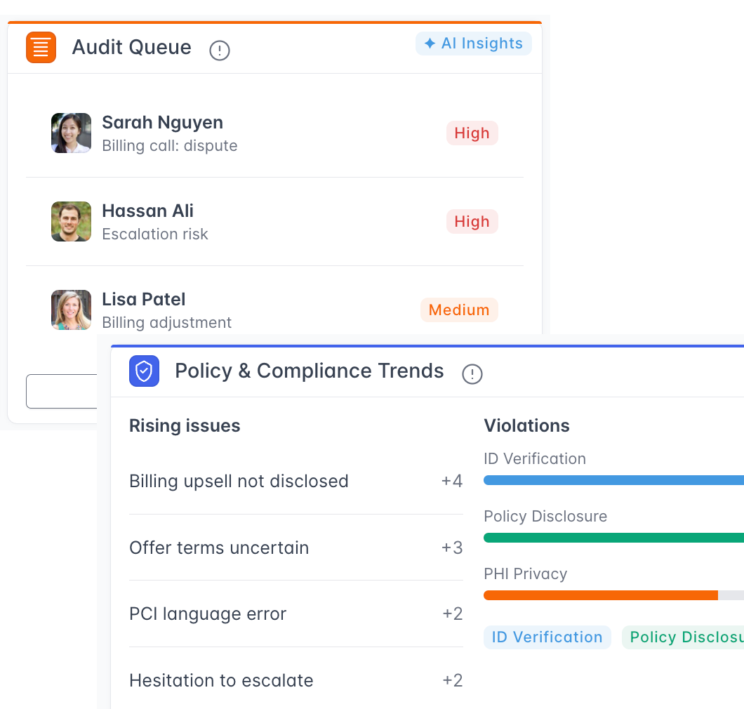 Review queue interface